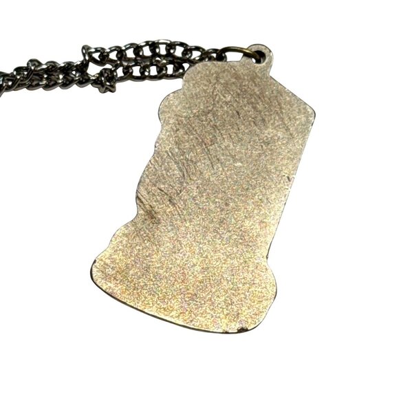 St Christopher Pendant Necklace Silver Tone Religious Medal Unisex Jewelry - Picture 5 of 9